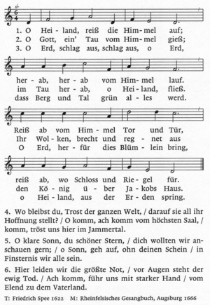 O Heiland, reiss die Himmel auf KG 302