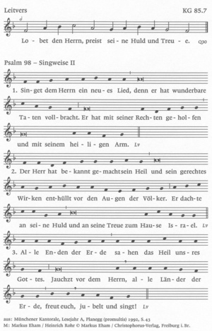 Psalm 98, Singweise II CN 030