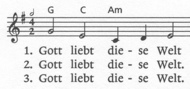 Gott liebt diese Welt (1.Takt) KG 709