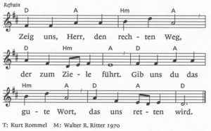 Wir sehen viele Wege (Refrain) KG 711