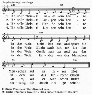 Ichr sollt Christi Füsse sein Str.KG 595